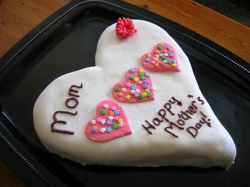 Mother's Day Heart Cake